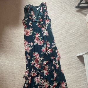 Floral green dress